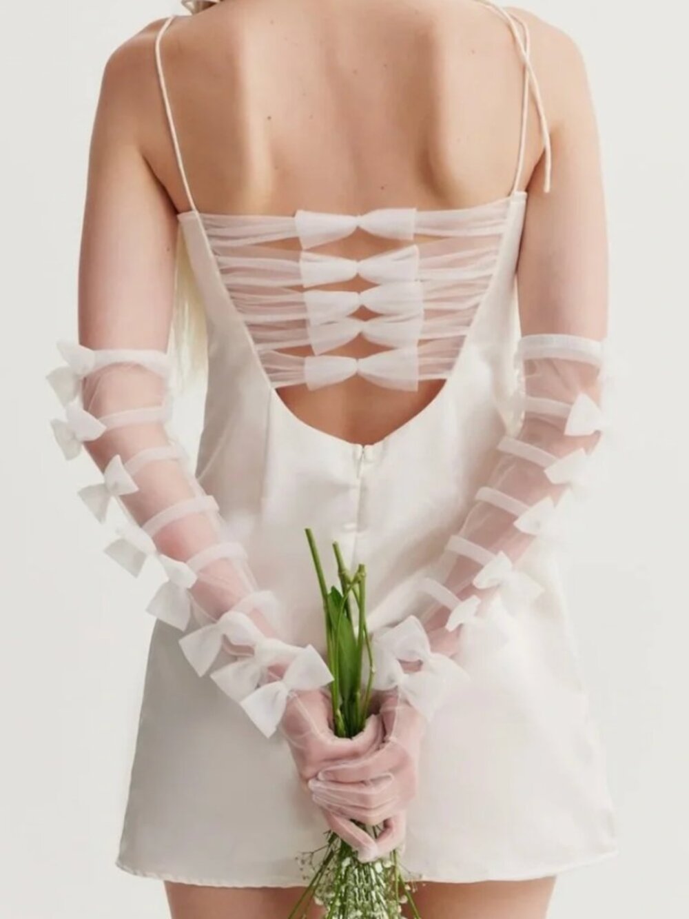 For Love & Lemons Ambre Mini Dress W/ Gloves